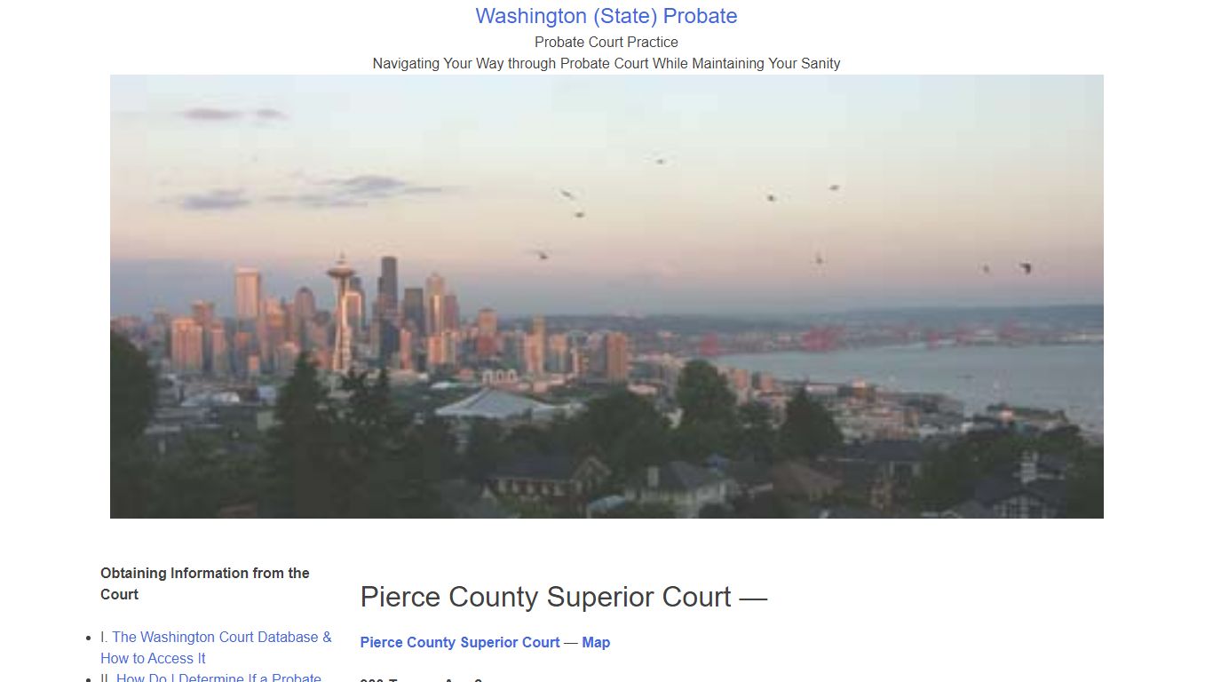 Pierce County Superior Court - Probate Court Practice Washington State